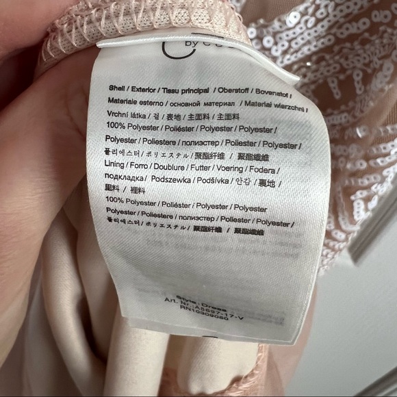 NWT C by Cubic Sequin MaxiDress w/ Mesh Fishtail UK Size 12 - Picture 8 of 8